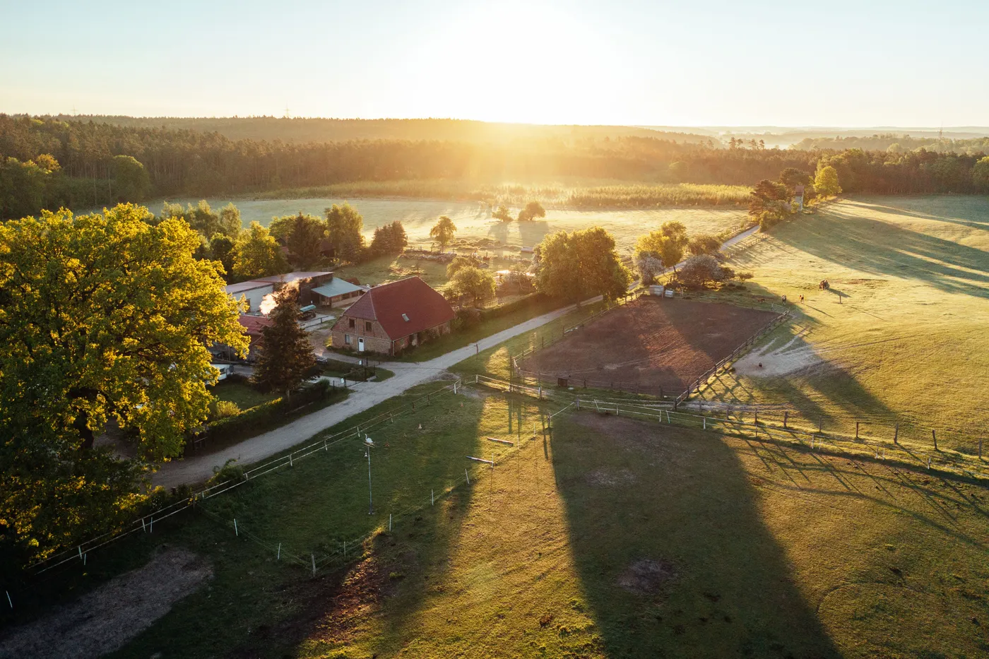Luftbild von dem Waldhof Bruchmühle